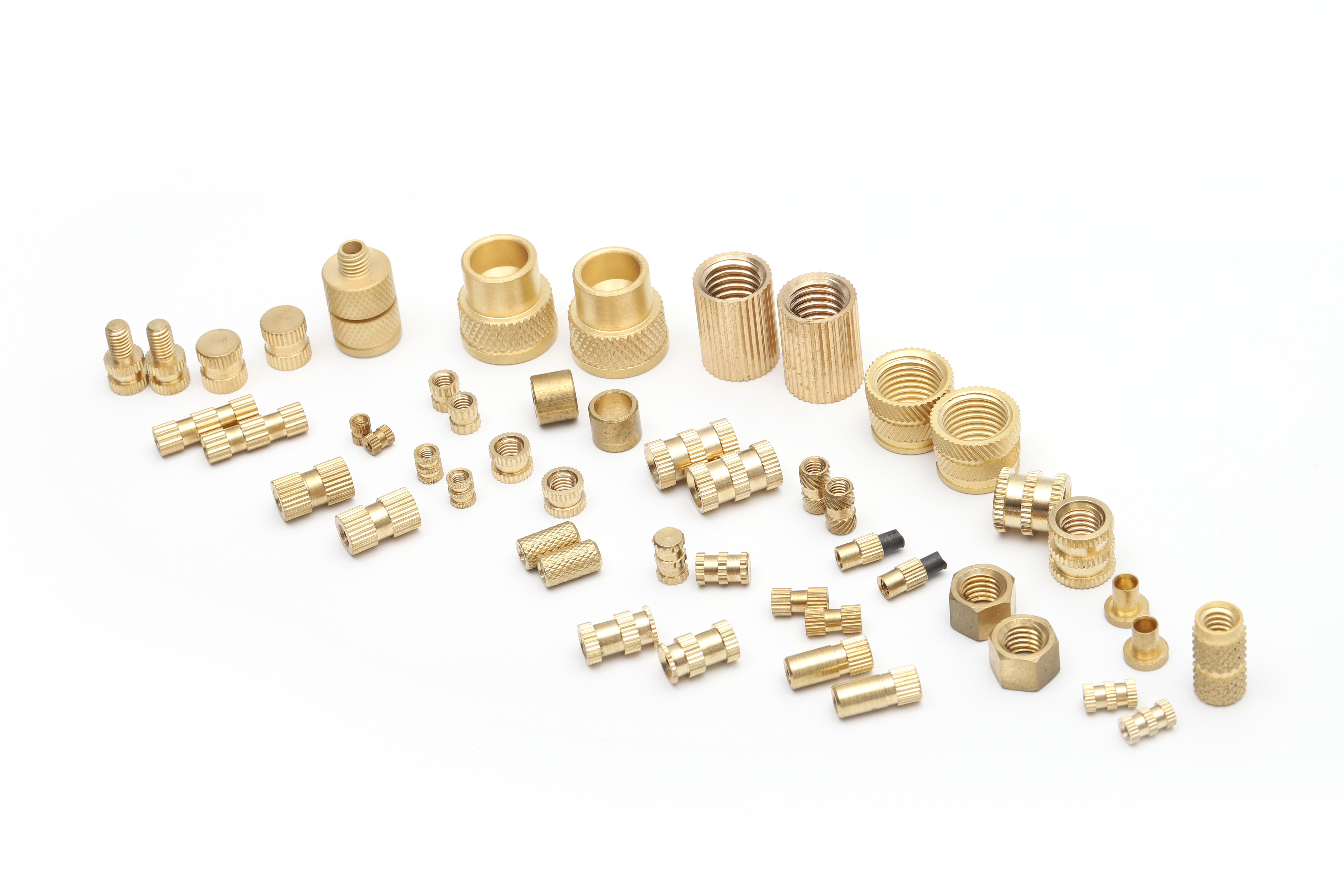 Hard Wear-Resistant Knurled Brass Round Nut insert m3 for plastic cnc machining parts