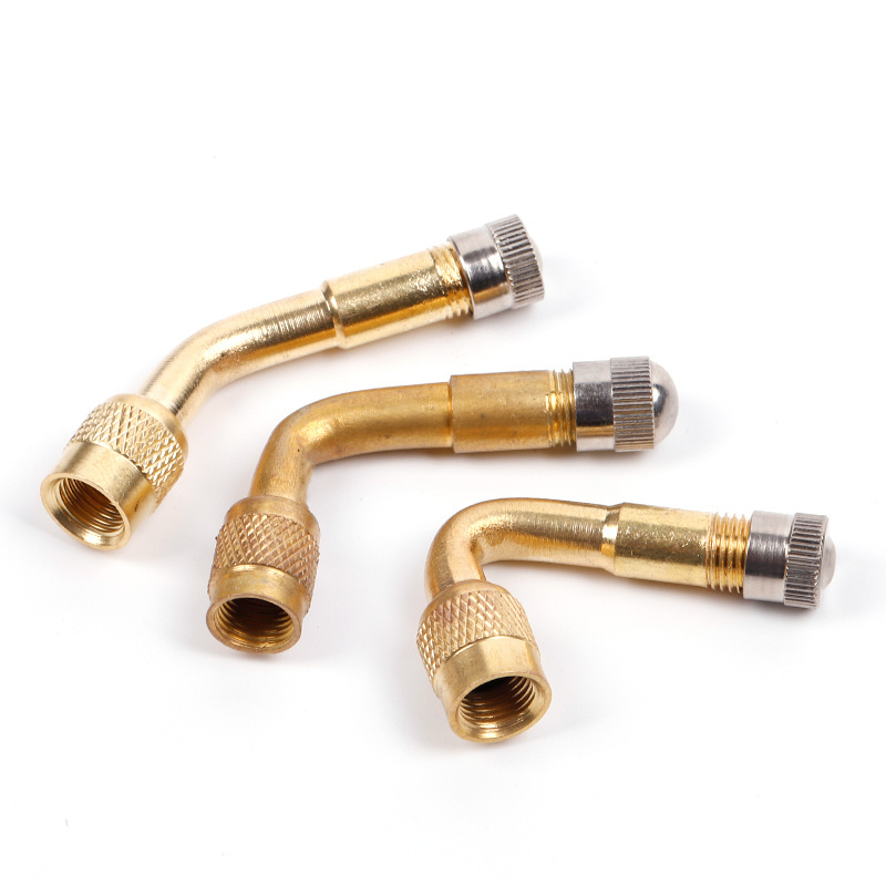 VE36 /90/135 Degree Bicycle Motorcycle USA Brass Inflator Extension Tube Tire Valve