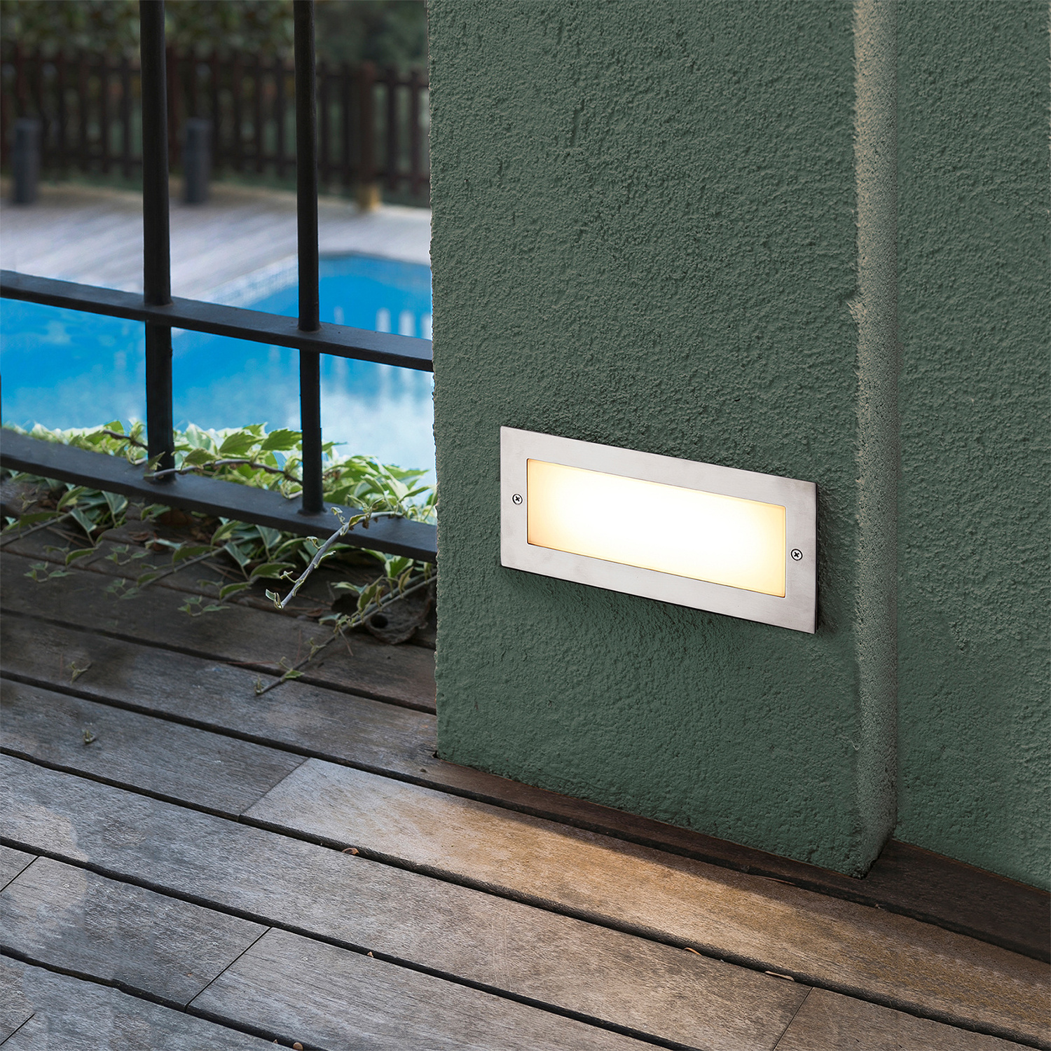 PC2507 Outdoor LED Wall Lamp Footlight PC material Recessed Wall Corner Light IP65 Outdoor Corridor Step Stair Light