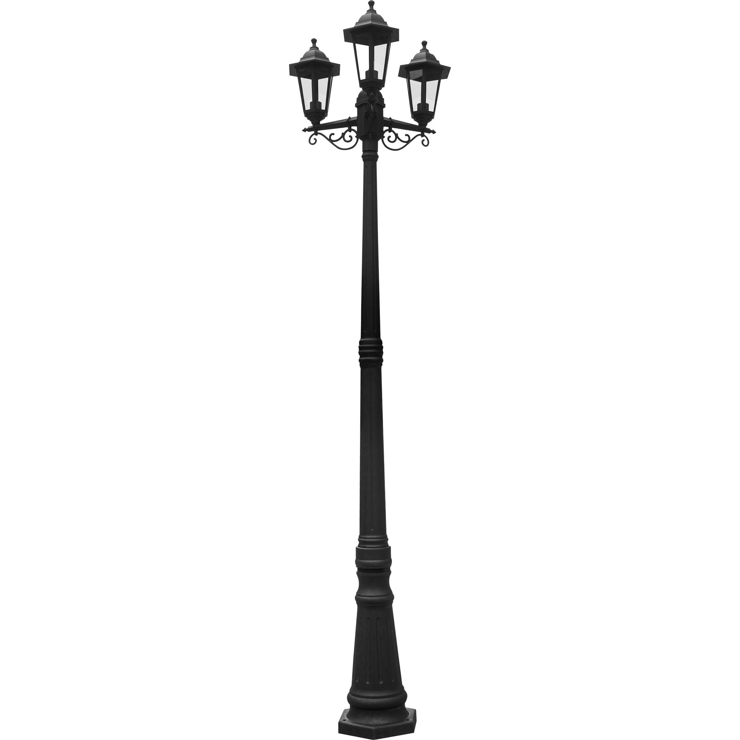 PH6103 ip44 Professional manufacture outdoor decorative lighting antique plastic 2m  pole lamp post led garden pole light