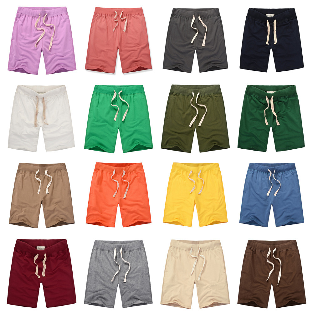 wholesale custom 100% cotton plain blank boxer men's board shorts fashion casual beach shorts athletic shorts men