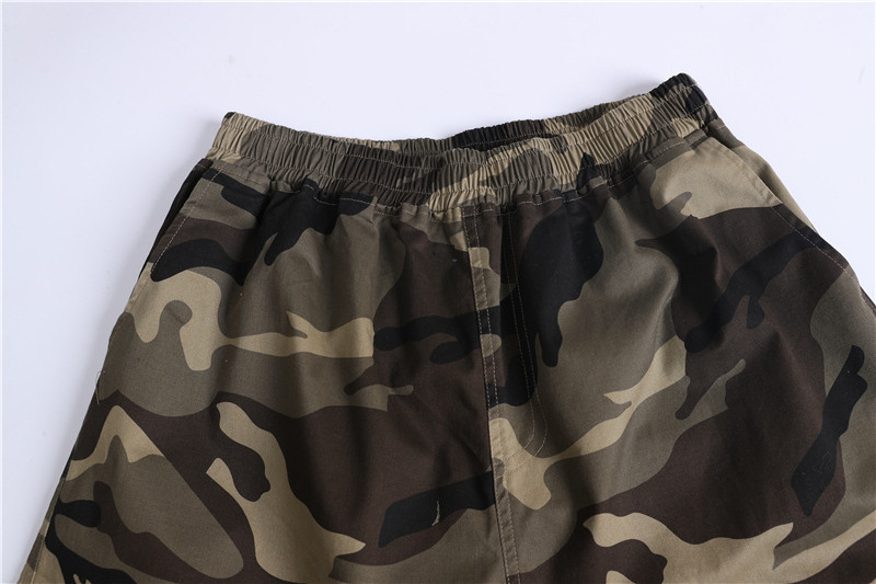 Men casual loose camo pants fashion outdoor camouflage working pants mid waist pocket pants