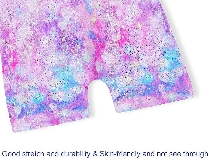 Mesh Fabric Breathable Dance Leotard Full Print Spray Color Design Kids Gymnastic Ballet Practice Leotards