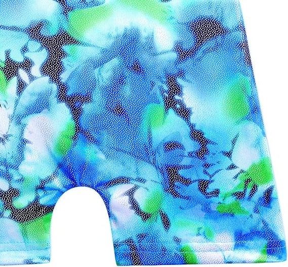 Breathable No Sleeve Sky Blue Spray Color Sublimation Kids Gymnastics Practice Girls Leotards