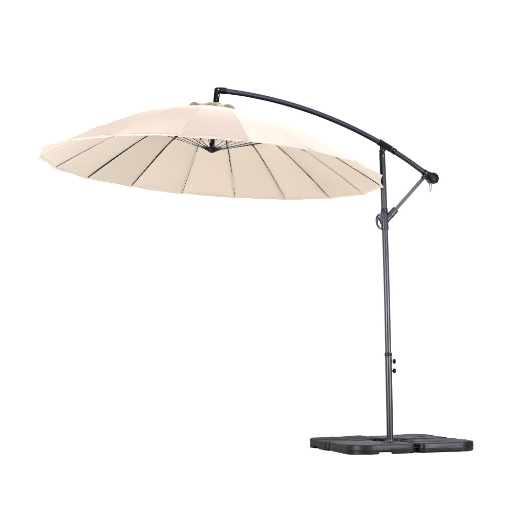 Commercial Large Sun Shade Canopy Parasols Outdoor Furniture Solar Led Light Patio Umbrellas For Garden