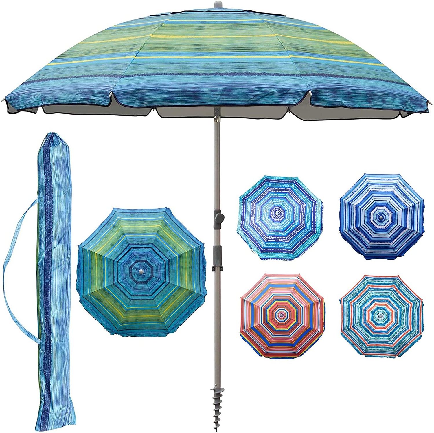 2021 Top quality outdoor huge Sun protection Polyester Advertising beach umbrella