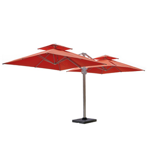 Aluminium dubel side treasure garden cantilever aluminum patio umbrella