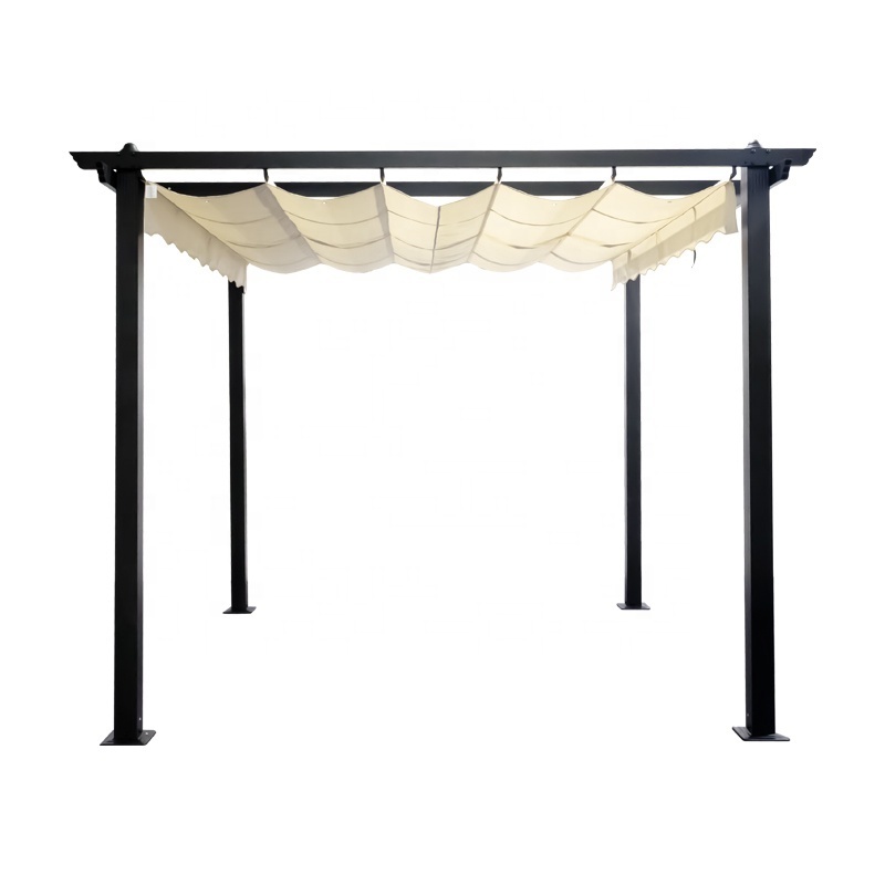 10x10 Feet Aluminum Pavillon Gazebo retractable pergola with Customized Canopy