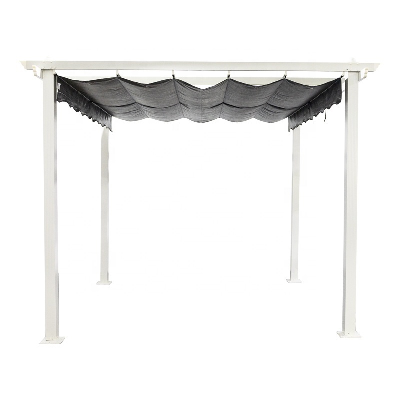 10x10 Feet Aluminum Pavillon Gazebo retractable pergola with Customized Canopy