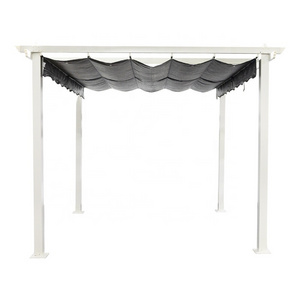 10x10 Feet Aluminum Pavillon Gazebo retractable pergola with Customized Canopy