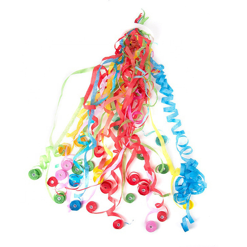 Hot Sale Popper Hand Throw Streamer Confetti Paper Streamer For Wedding Happy Birthday Props Supplies Party Streamer Poppers