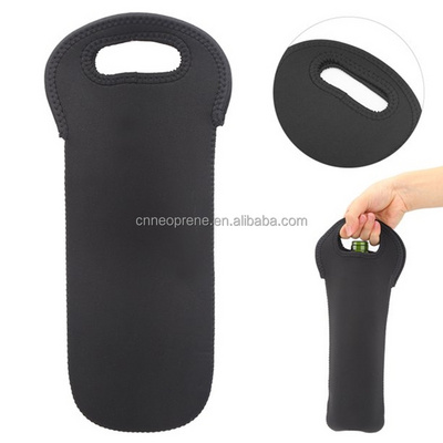 Custom logo Neoprene wine bottle sleeve insulated cooler bag 750ml Wine Bottle Holder Cooler