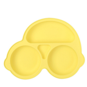 Spill Proof Easy to Clean  BPA Free Car Shape Bowl Suction Plates for Baby and Toddler Training & Feeding Divided Grip Dish