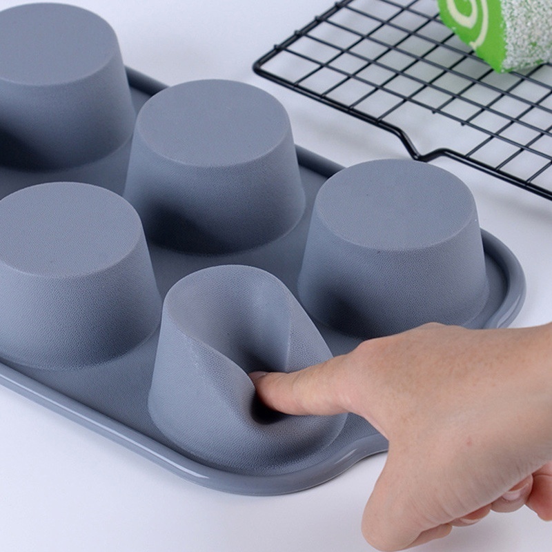 Silicone Mini Muffin Pan With Handles 6 Cups Mini Cupcake Pan, Silicone Muffin Cups For Baking