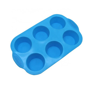 Silicone Mini Muffin Pan With Handles 6 Cups Mini Cupcake Pan, Silicone Muffin Cups For Baking