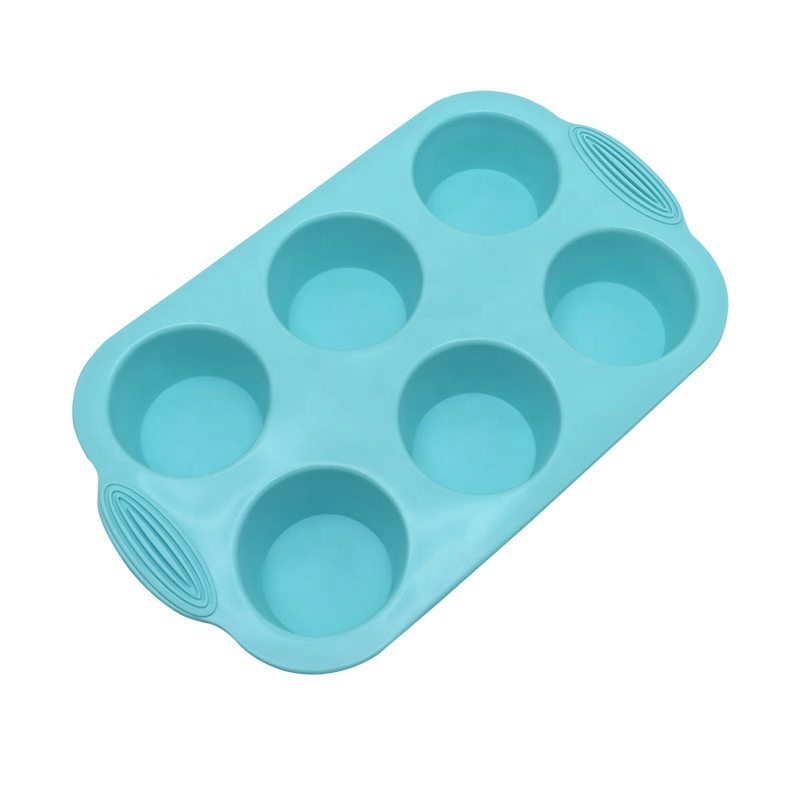 Silicone Mini Muffin Pan With Handles 6 Cups Mini Cupcake Pan, Silicone Muffin Cups For Baking