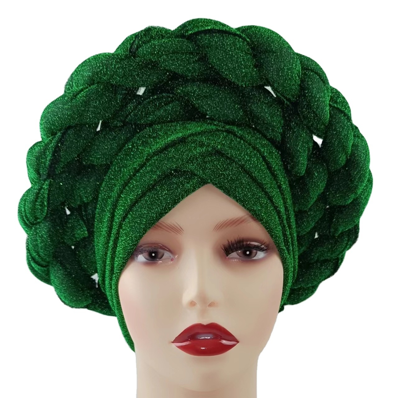 Nigerian African Style Gele Head Wraps Gele Head Tie  Aso oke Auto Gele Ready to Wear Auto Turban Wedding Party