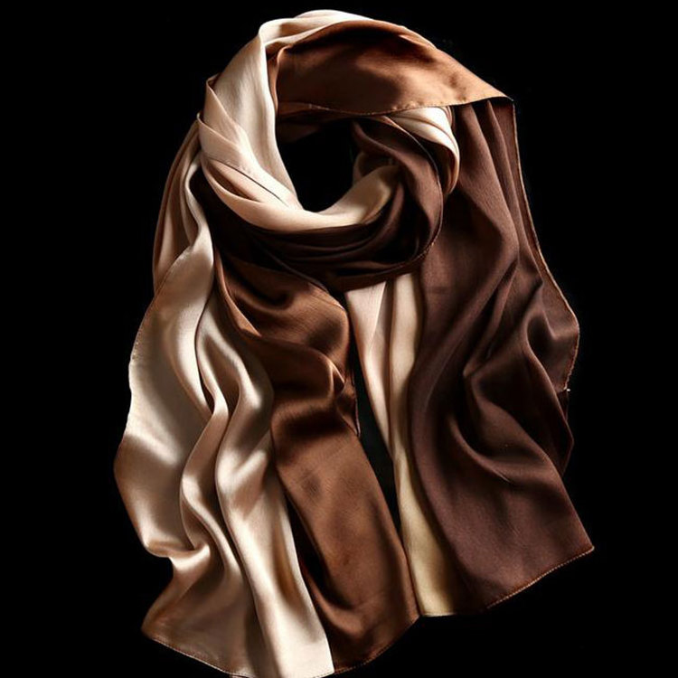 Manufacturer design digital  stylish long scarves square polyester silk satin head scarf for women