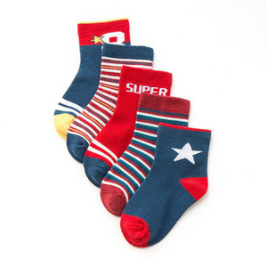 New Products Most Popular Funny Colorful Children's Tube Striped Cotton Knitted Socks