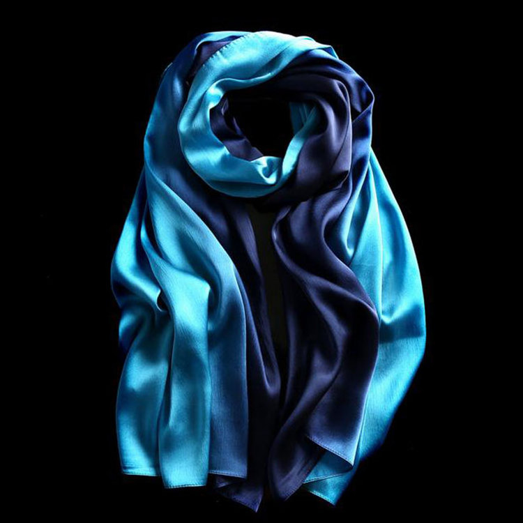 Manufacturer design digital  stylish long scarves square polyester silk satin head scarf for women