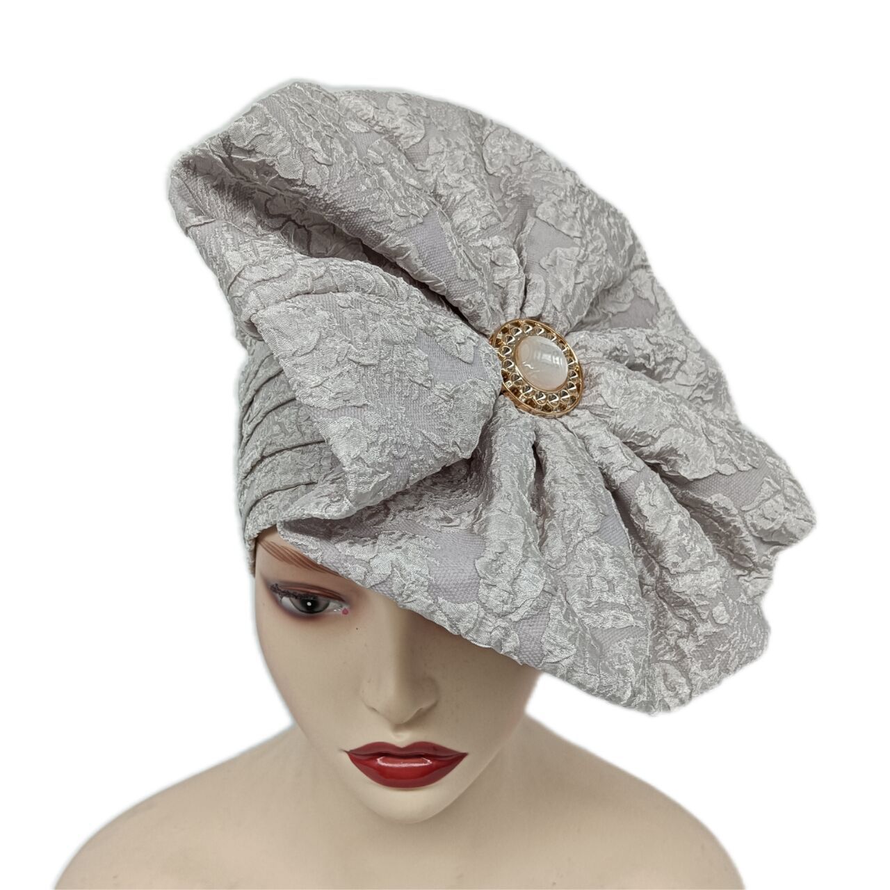 African Nigerian Fashion Elegant Headtie Head Gele Big Flower Muslim Turban Hat For Women