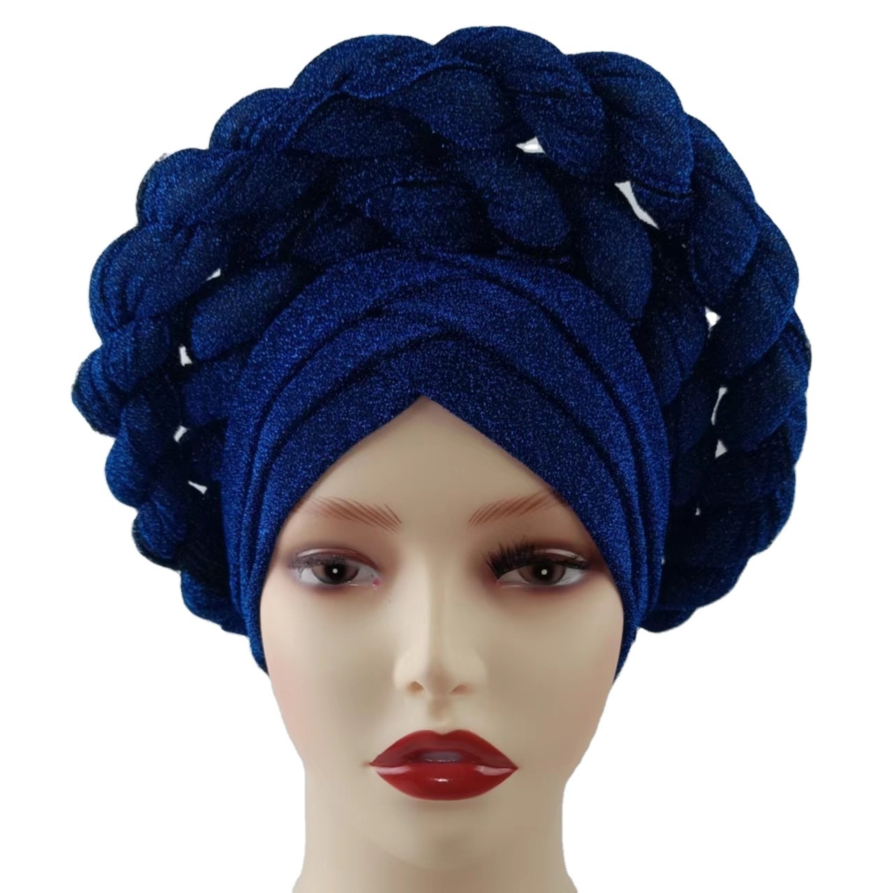 Nigerian African Style Gele Head Wraps Gele Head Tie  Aso oke Auto Gele Ready to Wear Auto Turban Wedding Party