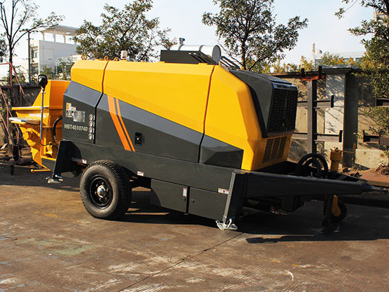 New Diesel Stationary Hydraulic Concrete Pump Trailer HBT60 Reasonable Price On Sale