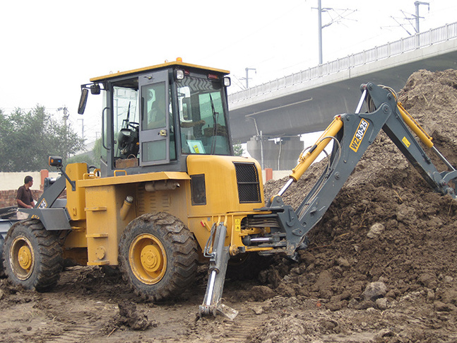 Shanmon 2.5Ton 4WD 388H Backhoe Loader With Different Size Tyres Hot Sale In Russia