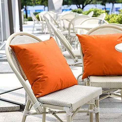 Plain Water Resistant Outdoor Garden Cushion Cover Patio Sofa Balcony 18