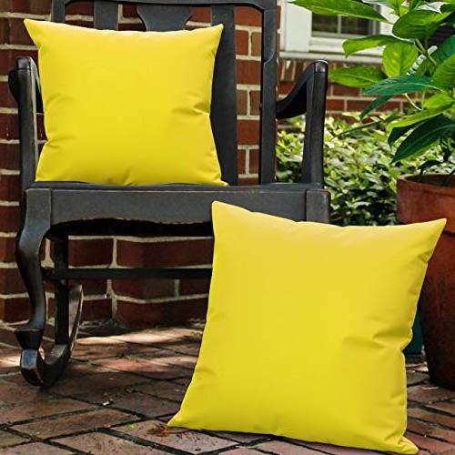 Plain Water Resistant Outdoor Garden Cushion Cover Patio Sofa Balcony 18