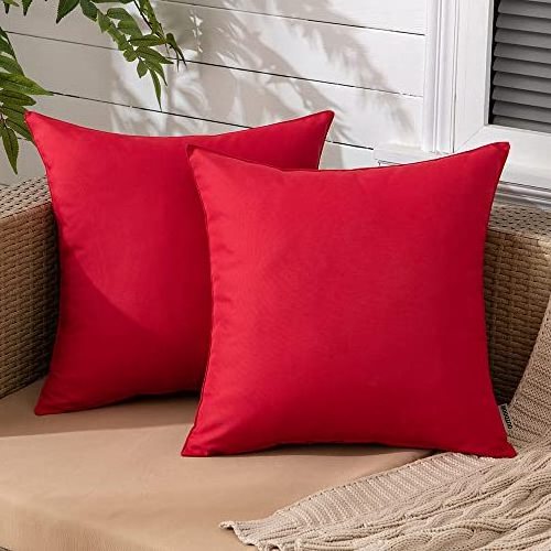 Plain Water Resistant Outdoor Garden Cushion Cover Patio Sofa Balcony 18