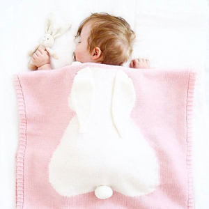 Baby Holding Blanket Newborn Knit Swaddle Wrap Swaddling Bunny Blankets Infant Stroller Crib Sleeping Quit For Babies Girls Boys