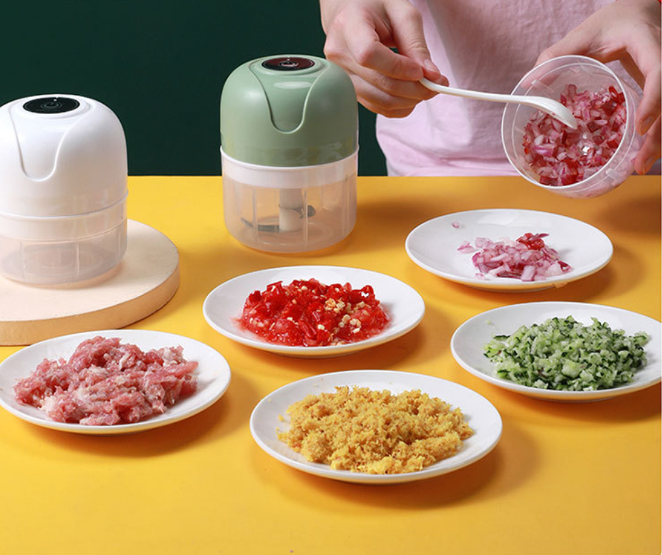 Multi-function Mini Electric Garlic Crusher USB Charging  Food Slicer Speedy Blender Mincer Meat Masher  Kitchen Tool