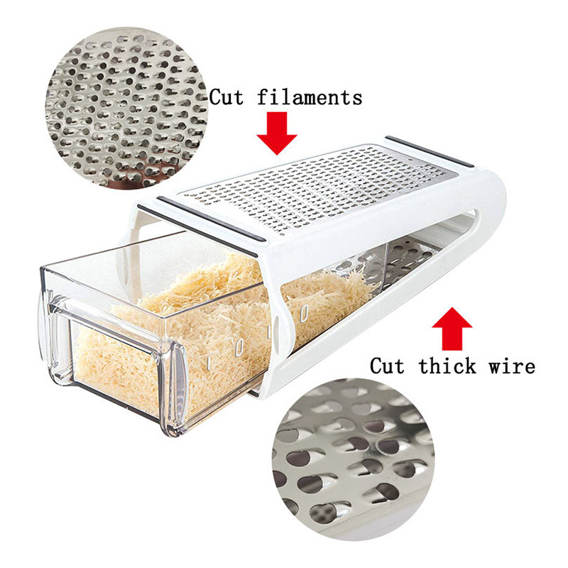 Attractive Price New Type Lemon Cheese Double-Sided Grater with Food Storage Container