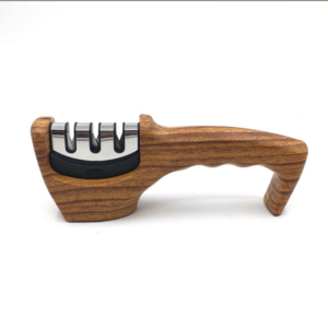 Wood Grain Manual Three-Slot Knife Sharpener Kitchen Tool Accessories Gadgets kitchen knife grinder