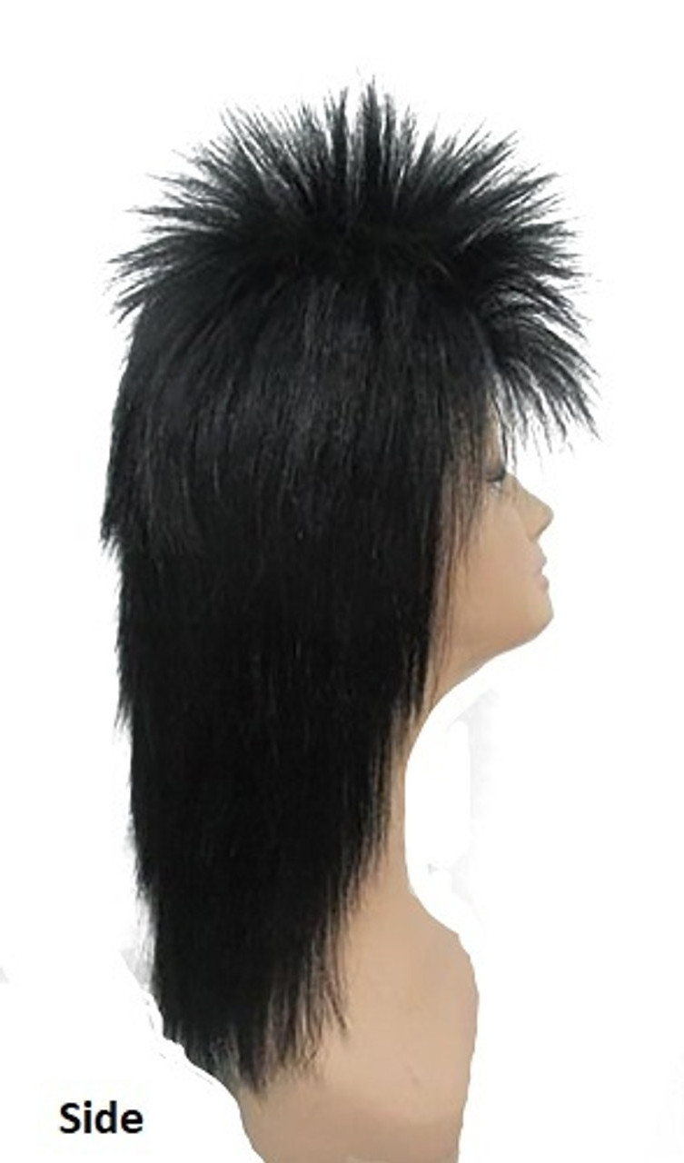 80'S Black Spiky Mullet Costume Wig