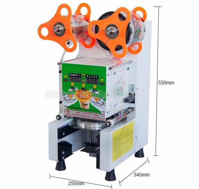 Commercial fully automatic cup plastic sealer min cup sealermachine Electric Bubble Tea Boba Cup Sealer Sealing Machine