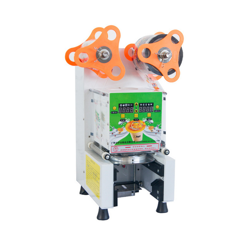 Commercial fully automatic cup plastic sealer min cup sealermachine Electric Bubble Tea Boba Cup Sealer Sealing Machine