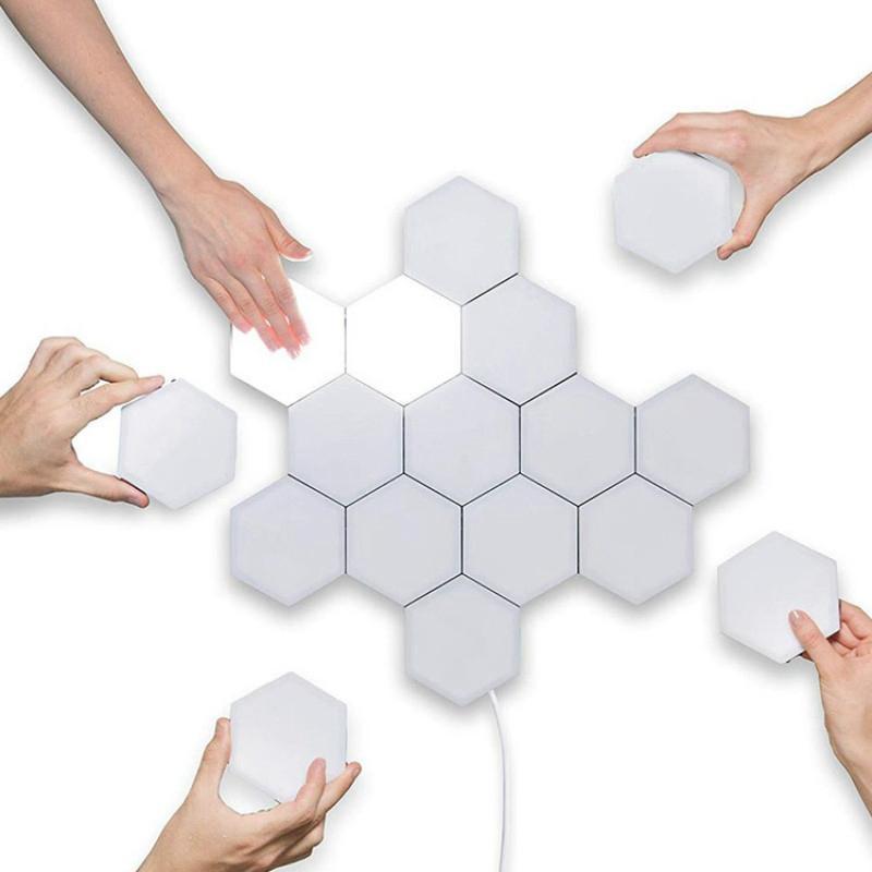 Quantum Light Led Hexagonal Modular Touch Sensitive Lighting Magnetic Creative Decoration Wall Lamp Led Night Light