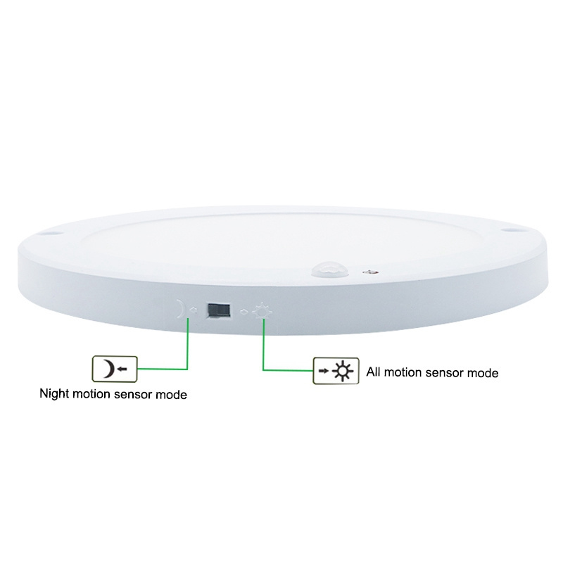 Ultra Thin 18W LED Round PIR Motion Sensor Ceiling Panel Light 4000K Light Control Induction Down Light