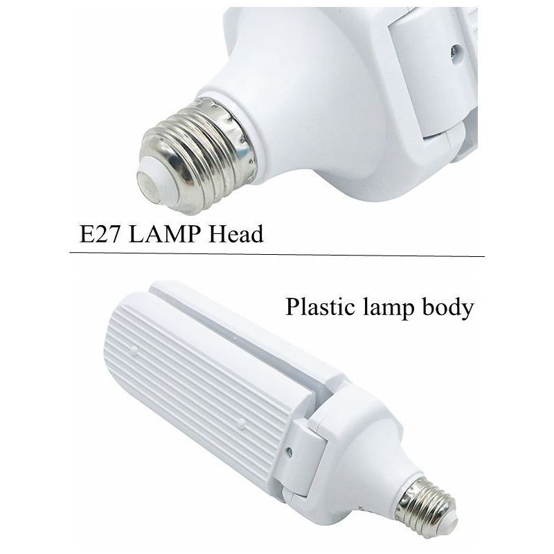 E27 45w Fan blade light foldable Adjustable led bulb White warm white