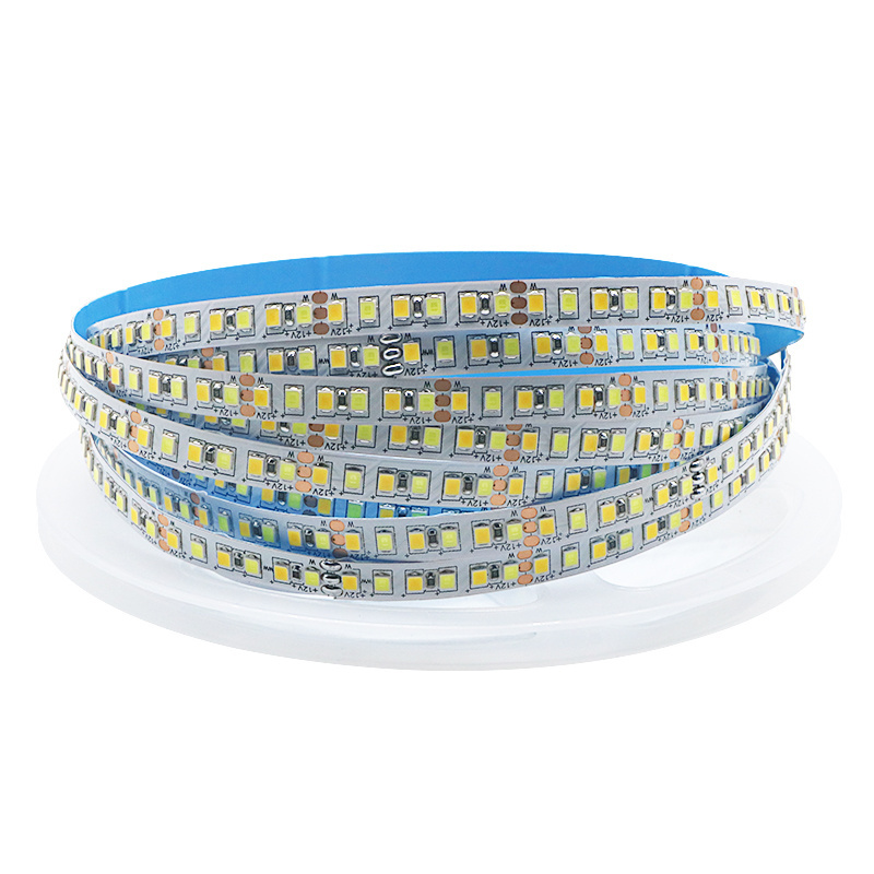 SMD 2835 CW/WW Dual White Color LED Strip  CCT 12V 24V Double Color LED Flexible 180leds/m Tape Light