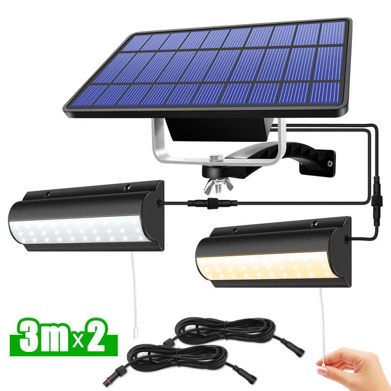 Pull Switch Solar Pendant Light Outdoor Solar Light-IP65 Waterproof Solar Powered Shed Lamp