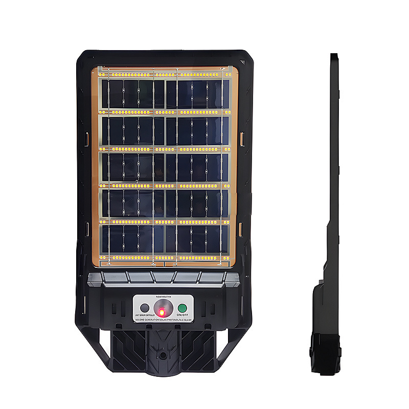 New Design Solar Street Lights Outdoor Waterproof All In One Integrated Street Lamp With Double Sided Solar Panel Street Light