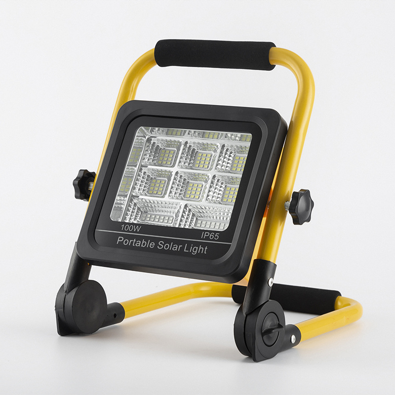 100W Waterproof Foldable Solar Flood Light Outdoor Reflector LED Portable Spotlight Camping Light