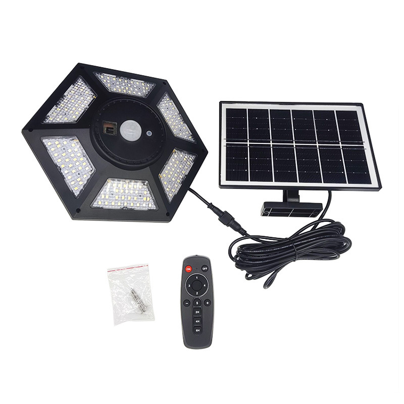 Solar LED Garage Light High Bay Workshop Solar Powered Ceiling Light Warehouse Lighting Bulb 180 LEDs