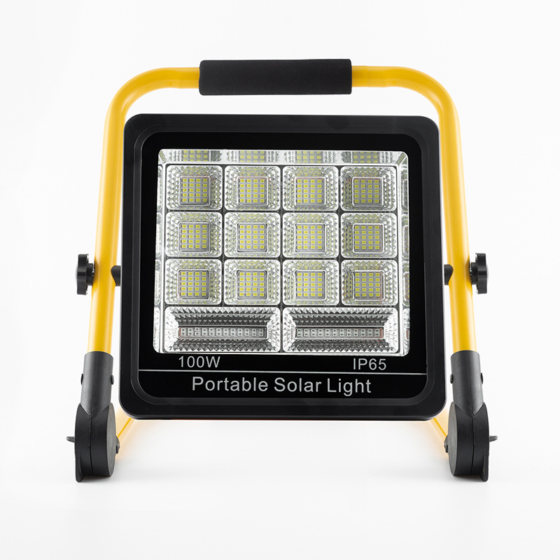 100W Waterproof Foldable Solar Flood Light Outdoor Reflector LED Portable Spotlight Camping Light