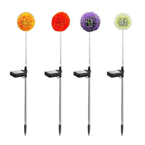 Solar Dandelion Flower Ball Light Garden Landscape Flower Outdoor Garden Lawn Decoration Light