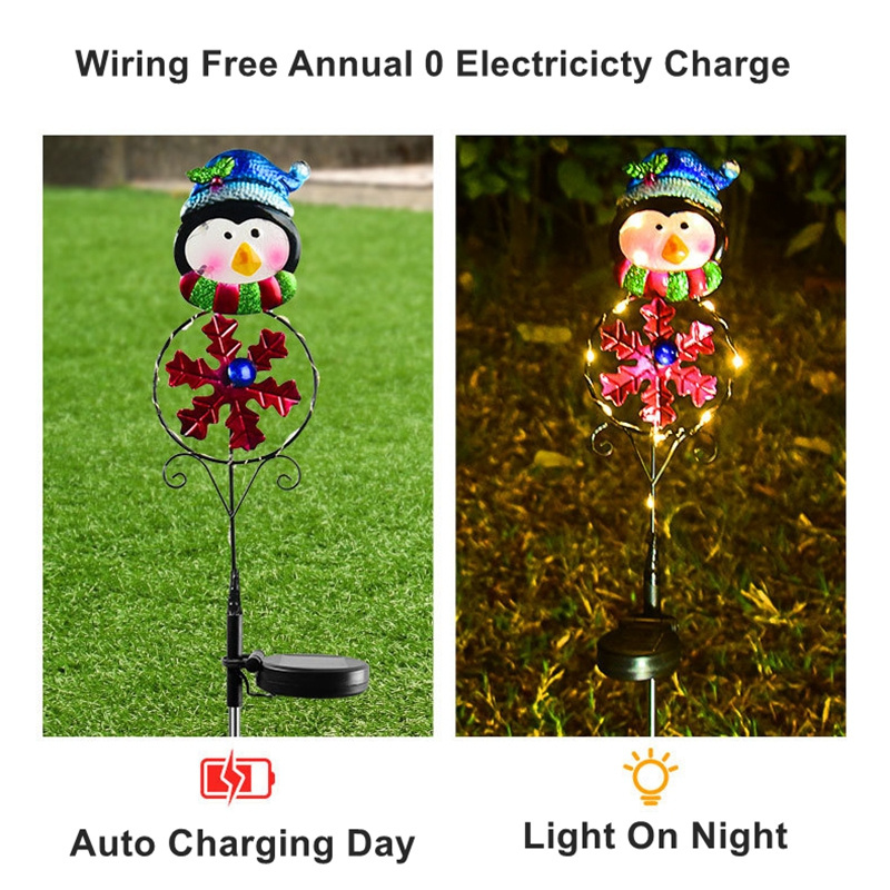 2023 Christmas Snowman Santa Claus Landscape Solar Yard Garder Lawn Light Outdoor Waterproof LED Solar Light