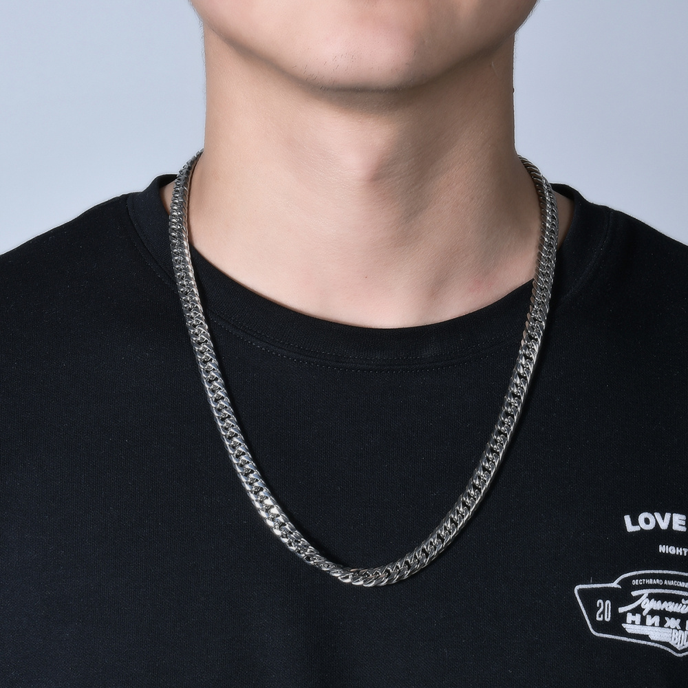 Cuban Link Chain Necklace Different Big Thick Size Stainless Steel Fashion Necklace Hip Hop Cuban Chain Jewelry Necklace For Men